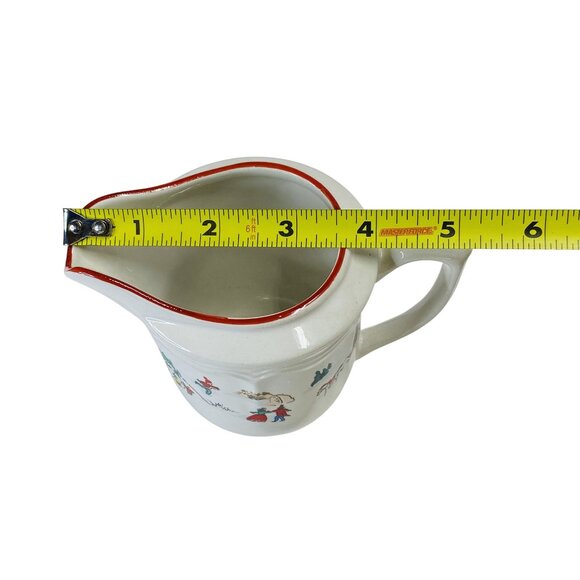 Vintage Christmas Farberware Ceramic Sugar Bowl Creamer Set With Lid Snowman - Picture 5 of 7